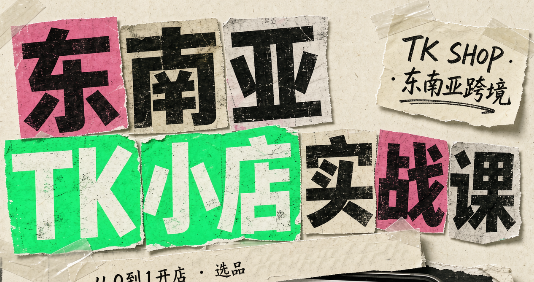 东南亚TK小店实战课(基础+进阶)-资源V站
